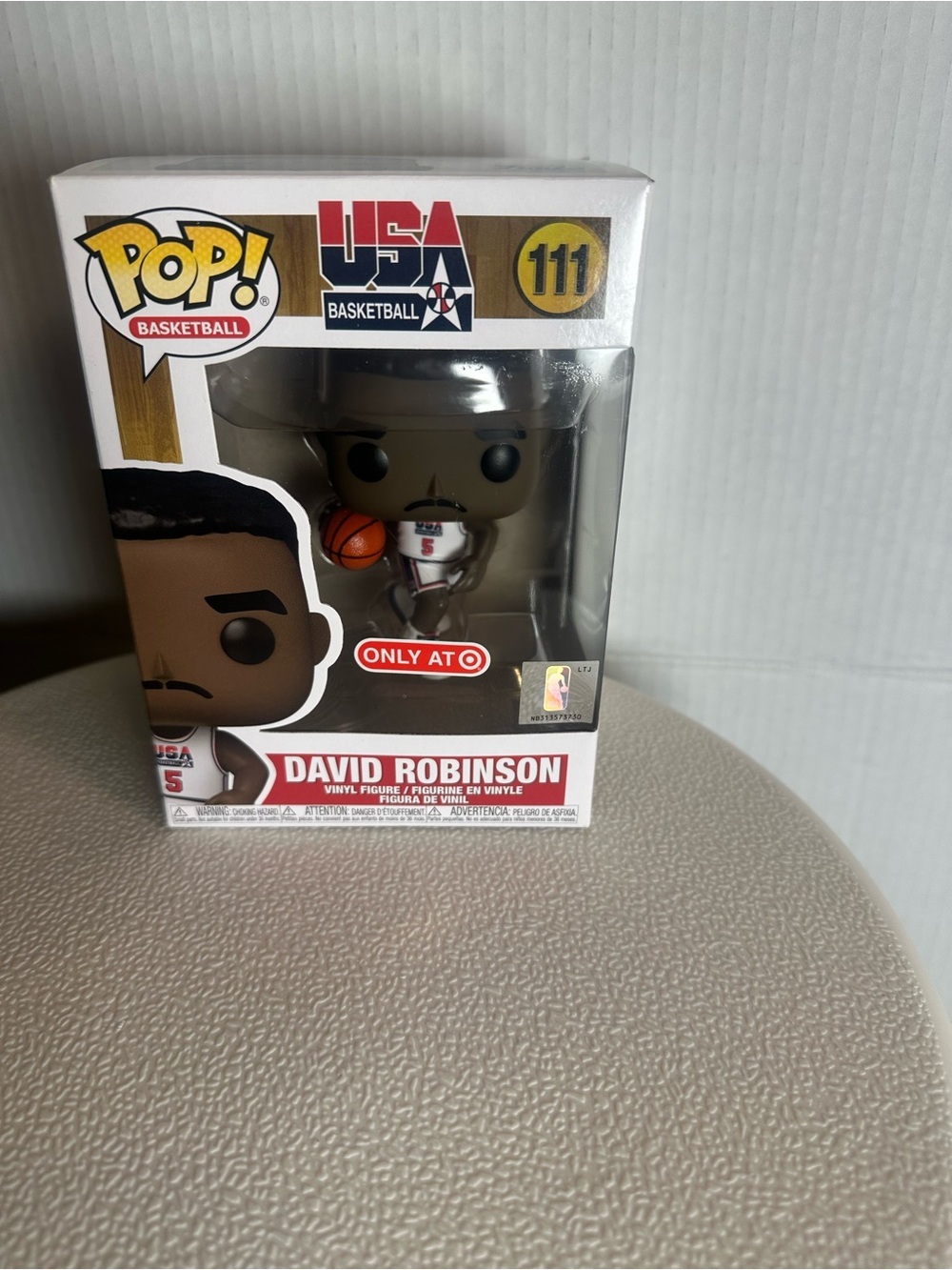 Funko David Robinson Pop! Figure in White and Red USA Basketball Uniform